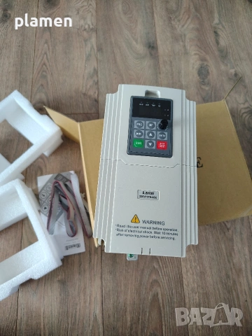Честотен инвертор, 5.5KW , 220V еднофазен, 380V трифазен