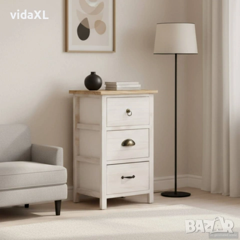 vidaXL Страничен шкаф 35x25x57 см дърво пауловния(SKU:284076), снимка 2 - Шкафове - 54182731