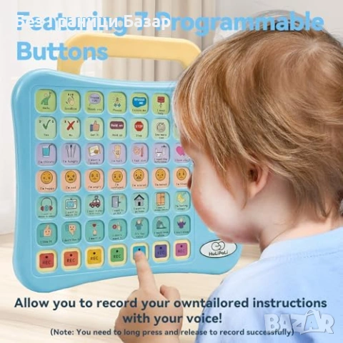 Ново AAC устройство за комуникация 7 цвята записващи бутони за аутизъм речева терапия, снимка 7 - Образователни игри - 54044490