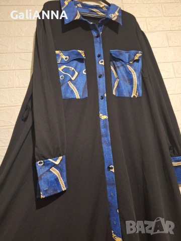 НОВА ДЪЛГА ЕФЕКТНА РОКЛЯ 4XL-5XL, снимка 4 - Рокли - 54393592