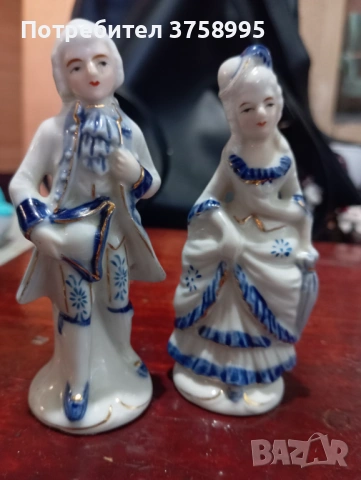 Винтидж японски порцеланови фигурки Дама и Кавалер Tajimi Pottery като ново, снимка 6 - Други ценни предмети - 54931756