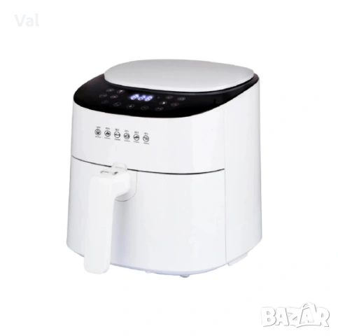 Фритюрник, 1300W, 4.2л., горещ въздух, таймер, до 200°C, Черен/Бял, снимка 2 - Фритюрници - 54672175
