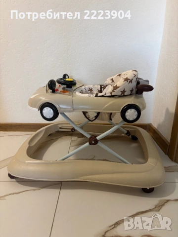 Продавам Проходилка KIKKA BOO  CAR BEIGE, снимка 3 - Проходилки - 54861389