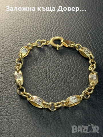 Златна гривна Chanel Шанел 14 карата 585 zlatna grivna  gold , снимка 3 - Гривни - 55450930