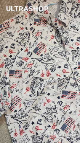 Columbia L size Лятна риза с рибарски мотиви в отлично състояние, снимка 10 - Ризи - 54544871