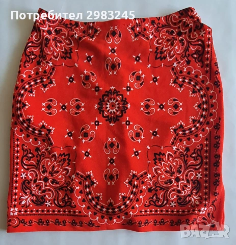 Лятна червена пола, снимка 3 - Поли - 54666792