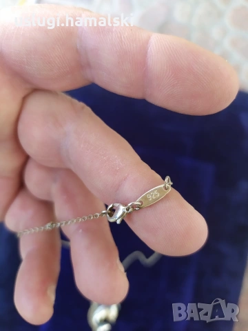 Сребърно колие/медальон/синджир, снимка 6 - Колиета, медальони, синджири - 54096445