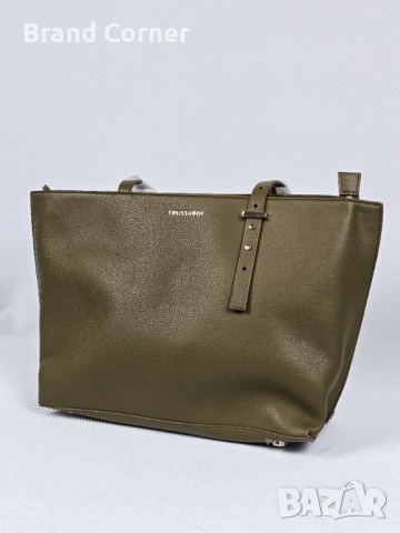 Нова дамска чанта Trussardi в маслинено зелено / каки, снимка 2 - Чанти - 54409409
