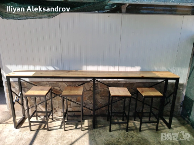 Изработка на бар плотове и бар столове от метал, снимка 10 - Маси - 53849420