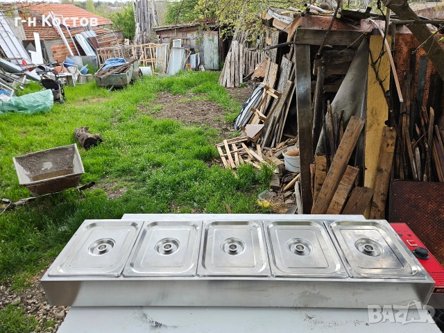 Топла Витрина Бен-мари на Водна баня за Скара, Готвени ястия, Пържени Пилешки Продукти 