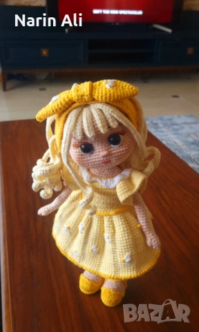 Ръчно плетена кукла , снимка 3 - Кукли - 54330191