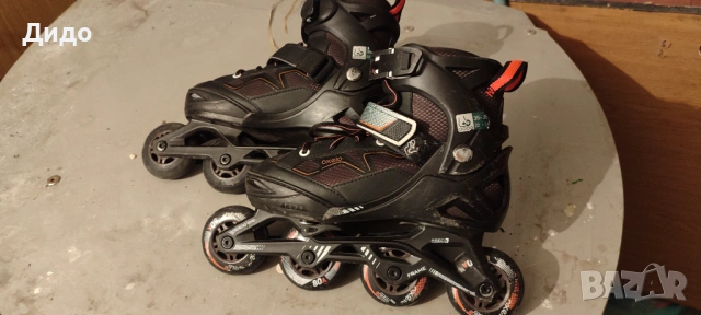 Ролери Oxelo Fit 3 JR Black Orange размер 35-38 с Каска Giro, снимка 2 - Ролери, кънки - 50897591