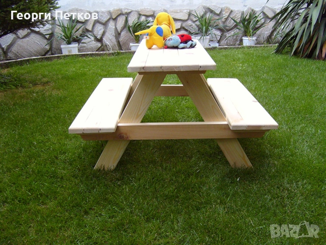 Масичка с пейки за деца -85х80х50см. - 49 €. , снимка 5 - Други - 54062451