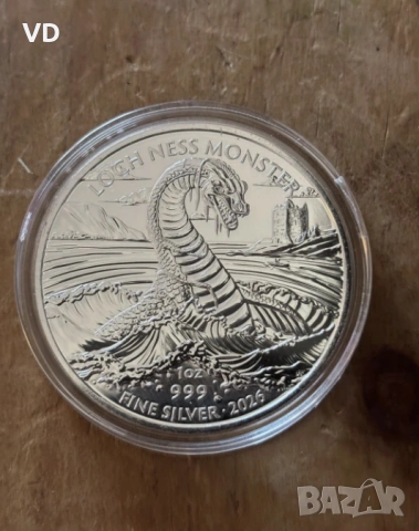 сребърна монета 1 оз 1 oz лох нес 2026 loch ness