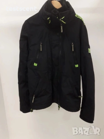SUPERDRY Wind Attacker Jacket 2XL - Black Neon - Fleece Lined - Оригинално мъжко яке, снимка 4 - Якета - 54011659