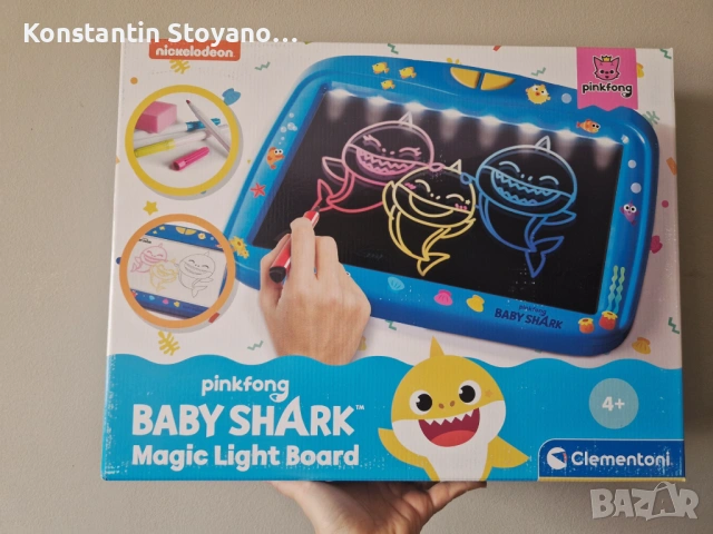 Магическа дъска за рисуване Clementoni Baby Shark, снимка 6 - Образователни игри - 54276507