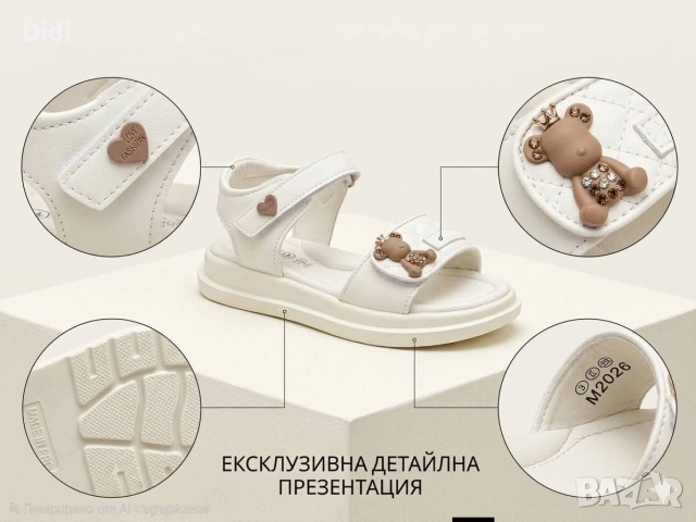 Нови детски сандали за момичета и момчета със стелка от естествена кожа, снимка 4 - Детски сандали и чехли - 54587777