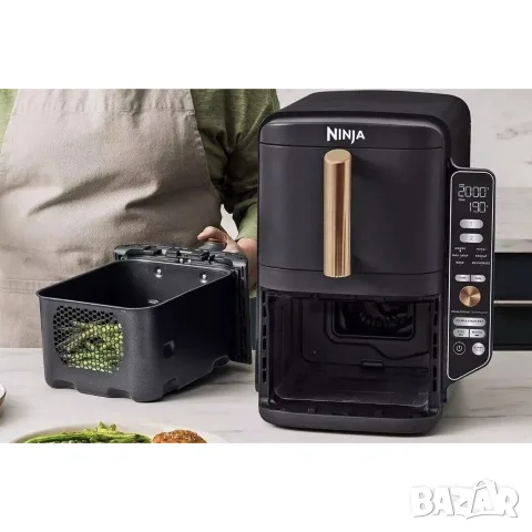 Еър фрайър Ninja Double Stack Xl 9, 5L, 2470W, снимка 2 - Фритюрници - 55574840
