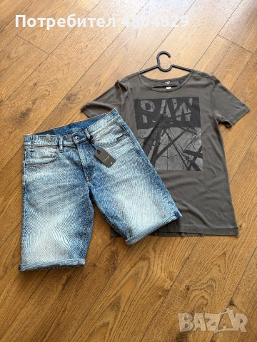 G-Star Raw Мъжки нови оригинални къси дънки, снимка 6 - Къси панталони - 54875003