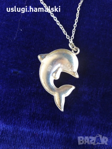 Сребърно колие/медальон/синджир, снимка 4 - Колиета, медальони, синджири - 54096445