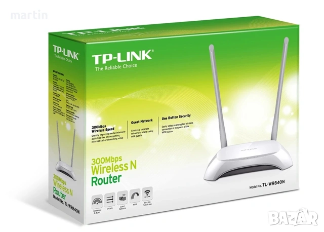 РУТЕР TP-LINK WR840N, снимка 2 - Рутери - 54794524