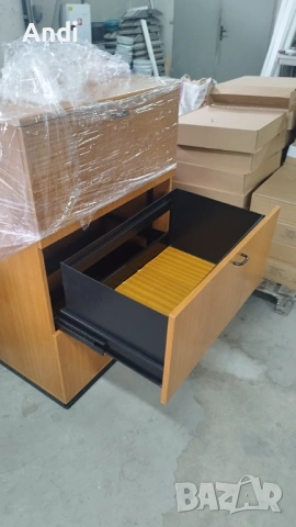 Офис шкаф - шкаф с 3 чекмеджета цвят череша 80/50/118см, снимка 9 - Шкафове и рафтове - 54072917