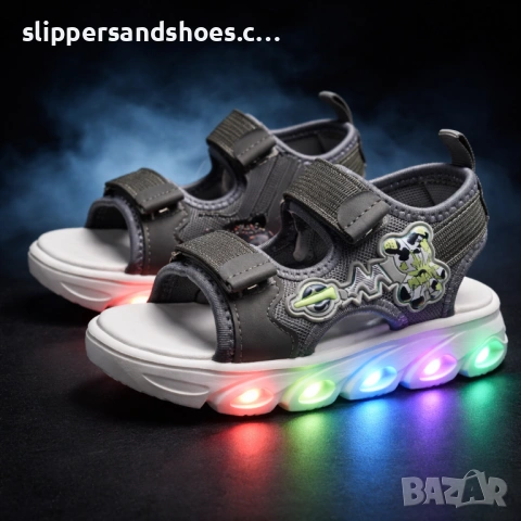 Детски светещи сандали 25/30, снимка 2 - Детски сандали и чехли - 54138545