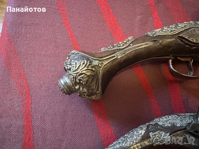 Пищови пистолети сребърни кремъчни декорация възстановки капсулни сребро, снимка 3 - Антикварни и старинни предмети - 54547713