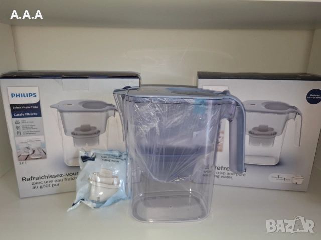 Филтърна кана за вода AWP2936BLT/10, 3,0л, електронен индикатор, PHILIPS