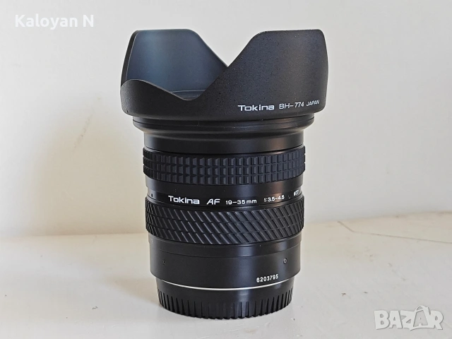 Обектив Tokina 19-35mm f/3.5-4.5 за Canon EOS / EF байонет, снимка 3 - Обективи и филтри - 54777085