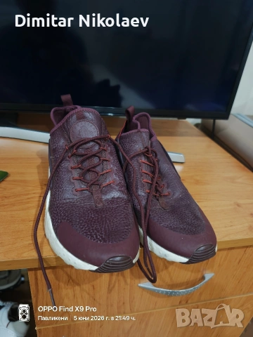 Nike Air Huarache Run Ultra Premium Night Maroon W, снимка 4 - Маратонки - 54839283