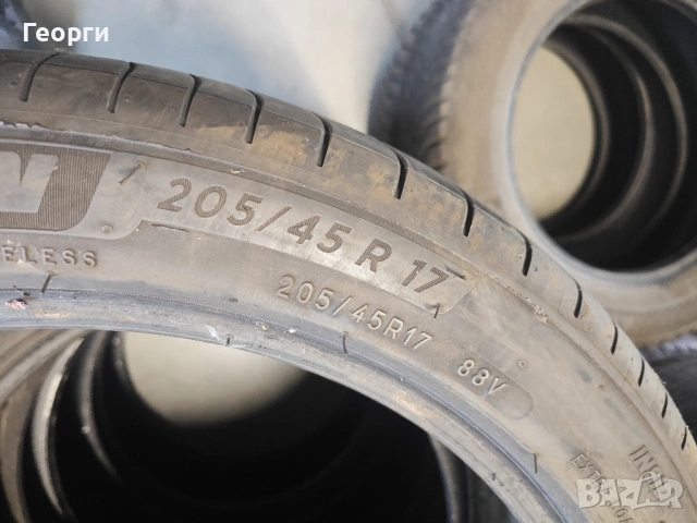 2бр.летни гуми 205/45/17 Michelin, снимка 5 - Гуми и джанти - 54404140