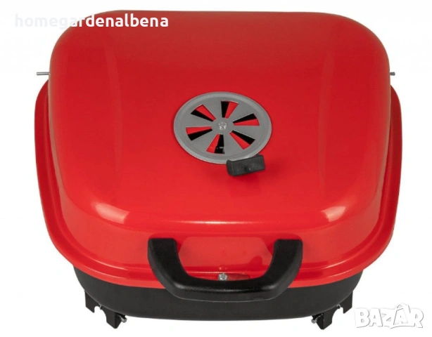 Барбекю Muhler с капак 40x40 см – въглища, преносимо, компактно градинско BBQ, снимка 4 - Скари - 54221030