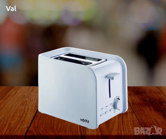 Тостер за хляб Voltz V51440E, 750W, 2 филийки, Бял, снимка 4 - Тостери - 54814200