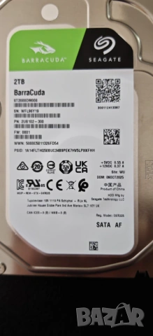 Продавам Нов Неупотребяван Хард Диск HDD 2TB Seagate Barracuda 7200/256mb 24м.гаранция, снимка 3 - Твърди дискове - 54602451