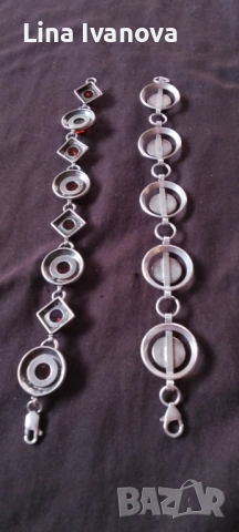 Сребърна гривна , снимка 4 - Гривни - 54262471