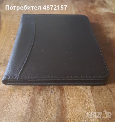 папка луксозна кожена за документи черна малка A5, снимка 7 - Ученически пособия, канцеларски материали - 55616538
