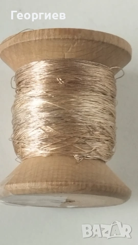 Конци златисто ламе.Покривки,карета бродирани на тюл., снимка 3 - Декорация за дома - 49694205