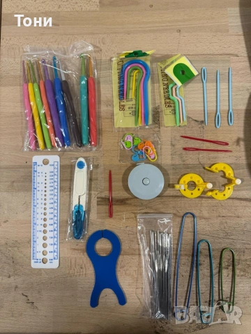 Комплект аксесоари за плетене, 58 части, алуминиеви куки – Пълен сет за начинаещи и напреднали, снимка 3 - Други - 54140137