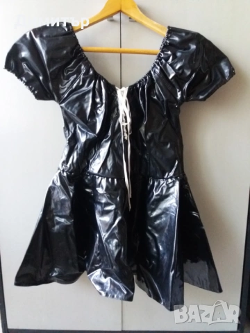 Лачена рокля камериерка прислужница M/L, снимка 7 - Рокли - 54246715