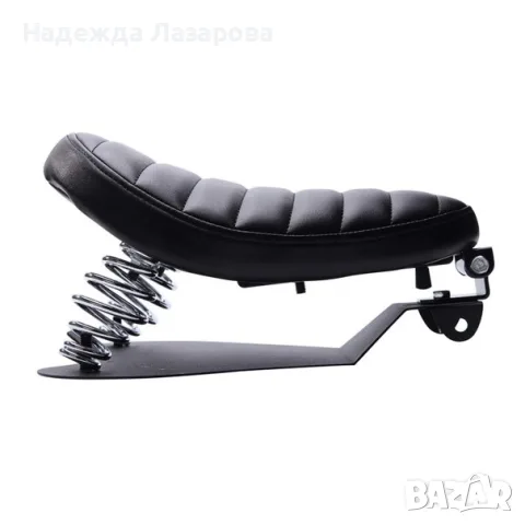 Седалка Bobber за мотоциклет със задна възглавница с пружина за Sportster XL1200 883 Fatboy - Черна, снимка 3 - Аксесоари и консумативи - 55603918