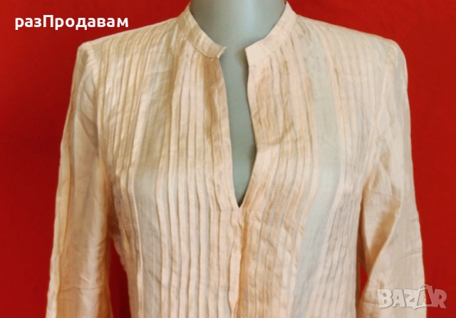 Туника от фина Коприна и седефени копчета, снимка 3 - Туники - 54709088