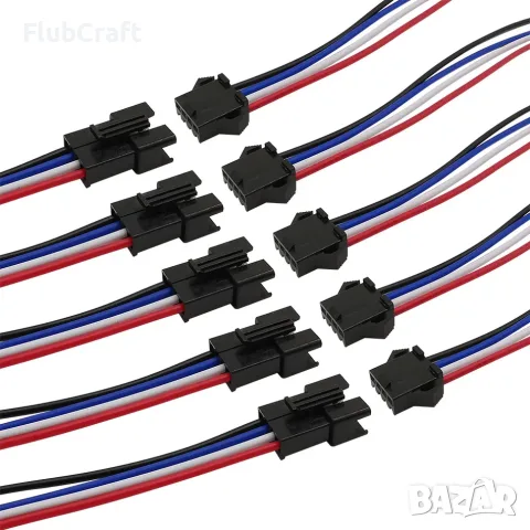 4 Pin JST SM Проводник Конектор