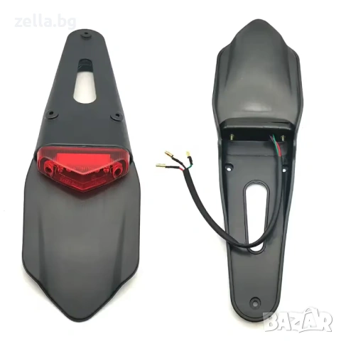 Заден калник за мотор с LED стоп 12V – Ендуро/Мотокрос опашка, ABS, черен, 33x11 см 10135, снимка 13 - Друга електроника - 54658782