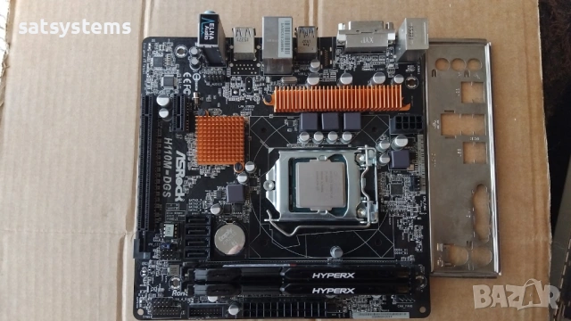 Дънна платка ASRock H110M-DGS Socket LGA1151 CPU+FAN, снимка 4 - Дънни платки - 54729812