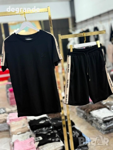 🎀Дамски Комплект MiuMiu Лого Бродерия, снимка 3 - Комплекти - 54779833