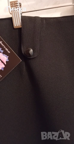 Дамска черна пола от стреч , снимка 4 - Поли - 54312770