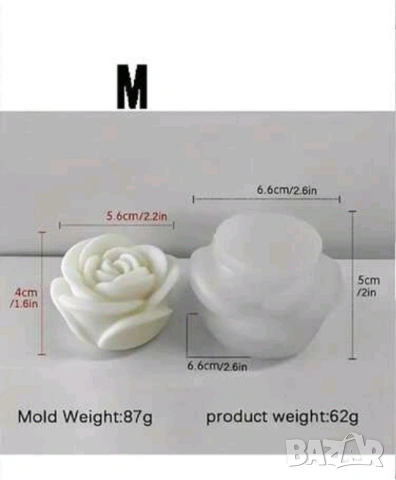 Молд роза средна М, снимка 2 - Форми - 54110551