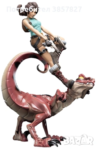 Weta Workshop Tomb Raider - Lara Croft & Raptor, 24 cm, снимка 2 - Колекции - 54363624