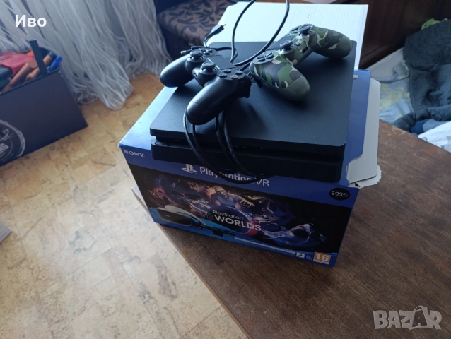 PS 4 slim+VRочила, снимка 2 - PlayStation конзоли - 54317691